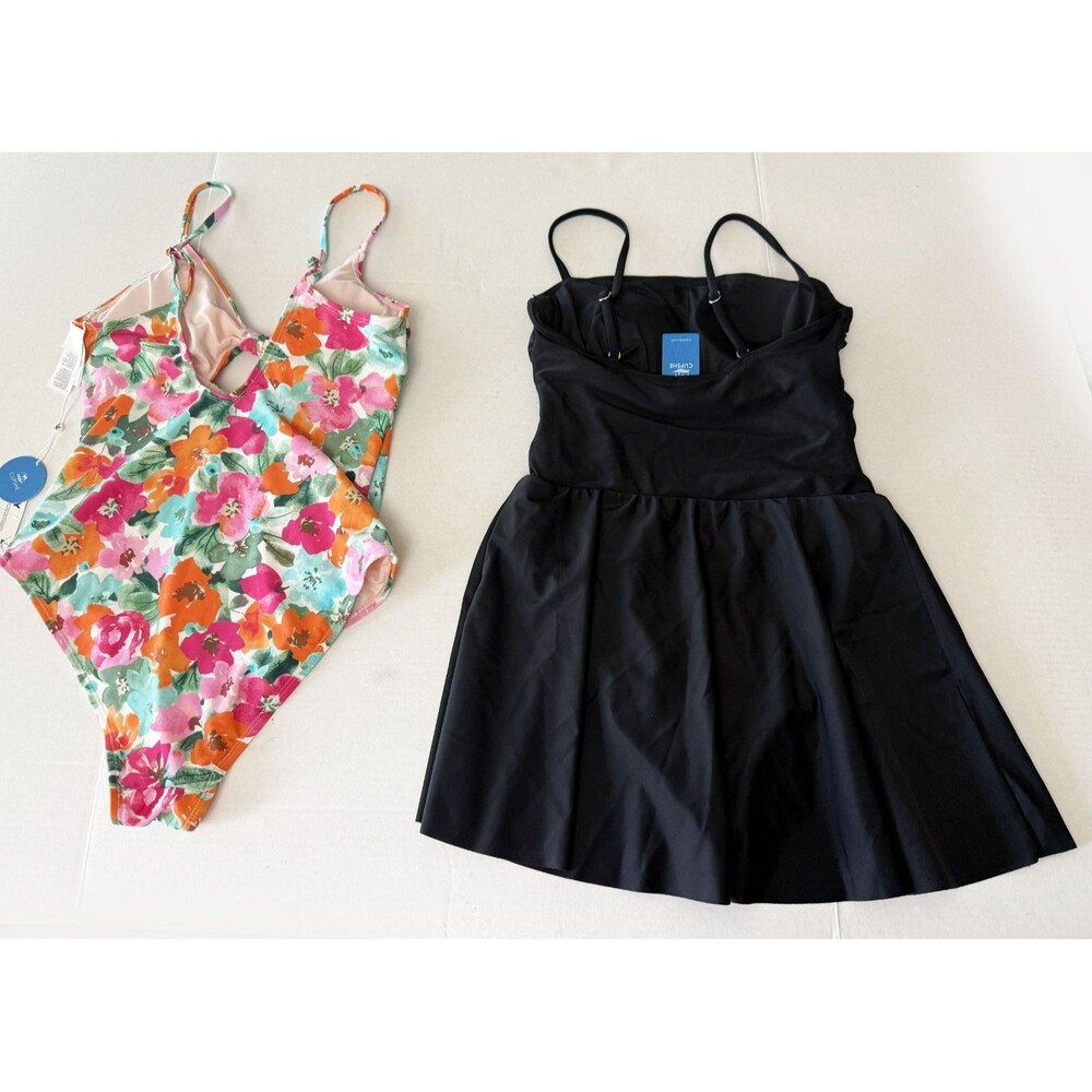 NWT NEW Women's One Piece Swimsuit Bundle Lot of 2 Tummy Control sz. Medium - Picture 4 of 15